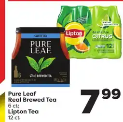 Weis Markets Pure Leaf Real Brewed Tea 6 ct Lipton Tea 12 ct offer