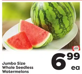 Weis Markets Jumbo Size Whole Seedless Watermelons offer