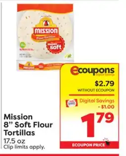 Weis Markets Mission 8 Soft Flour Tortillas offer