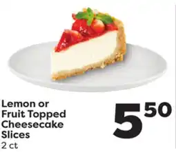 Weis Markets Lemon or Fruit Topped Cheesecake Slices offer