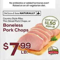 DeCicco & Sons Boneless Pork Chops offer