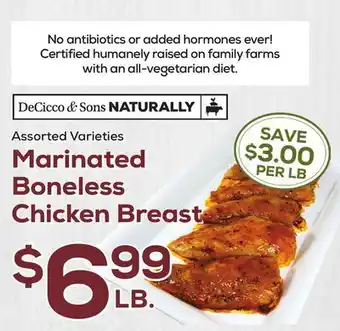 DeCicco & Sons Marinated Boneless Chicken Breast offer