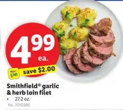 Lidl Smithfield garlic & herb loin filet offer