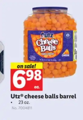 Lidl Utz cheese balls barrel offer