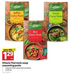 Lidl Vitasia Thai style soup seasoning paste offer