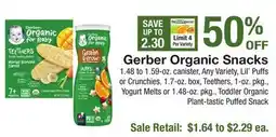 The Fresh Grocer Organic Snacks offer