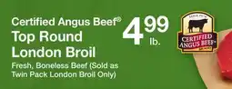The Fresh Grocer Certified Angus Beef Top Round London Broil offer