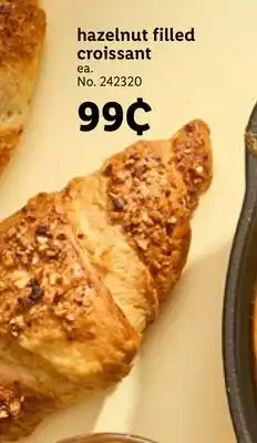 Lidl hazelnut filled croissant offer