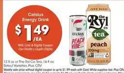 Ralphs Celsius Energy Drink offer