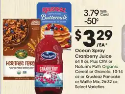 Ralphs Ocean Spray Cranberry Juice offer