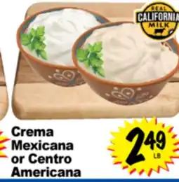 Superior Grocers Crema Mexicana or Centro Americana offer