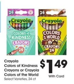 Ralphs Crayola Colors of Kindness Crayons or Crayola Colors of the World offer