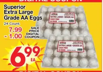 Superior Grocers Superior Extra Large Grade AA Eggs offer