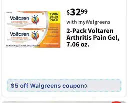 Walgreens 2-Pack Voltaren Arthritis Pain Gel offer