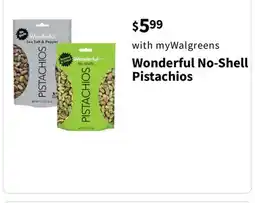 Walgreens Wonderful No-Shell Pistachios offer