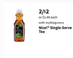 Walgreens Nice! Single-Serve Tea offer