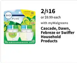 Walgreens Cascade, Dawn, Febreze or Swiffer Household Products offer