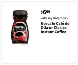 Walgreens Nescafe Café de Olla or Clasico Instant Coffee offer