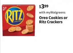 Walgreens Oreo Cookies or Ritz Crackers offer