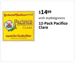 Walgreens 12-Pack Pacifico Clara offer