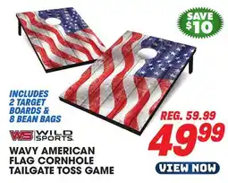 Big 5 Wild Sports Wavy American Flag Cornhole Tailgate Toss Game offer