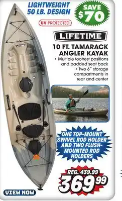 Big 5 Lifetime Tamarack Angler Kayak offer