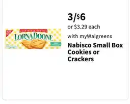 Walgreens Nabisco Small Box Cookies or Crackers offer
