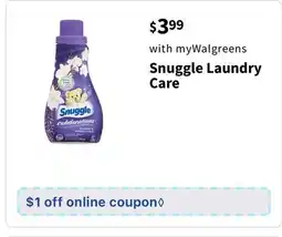 Walgreens Snuggle Laundry Care offer