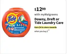 Walgreens Downy, Dre ft or Tide Laundry Care offer