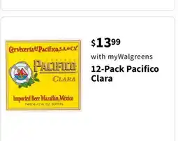 Walgreens 12-Pack Pacifico Clara offer