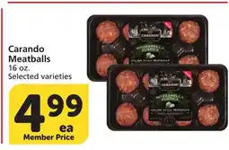 Vons Carando Meatballs offer