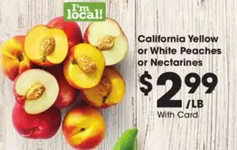 Ralphs California Yellow or White Peaches or Nectarines offer