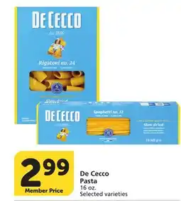 Vons De Cecco Pasta offer