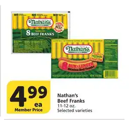 Vons Nathan's Beef Franks offer