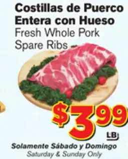 El Super Fresh Fresh Whole Pork Spare Ribs offer