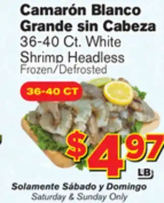 El Super Fresh Ct. White Shrimp offer