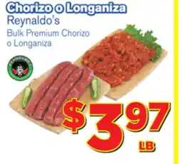El Super Fresh Reynaldo's Bulk Premium Chorizo offer