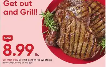 Stater Bros Beef Rib Bone-In Rib Eye Steaks offer