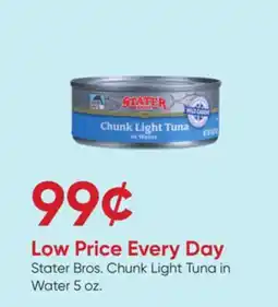 Stater Bros Stater Bros. Chunk Light Tuna in Water offer
