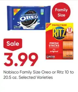 Stater Bros Nabisco Family Size Oreo or Ritz offer