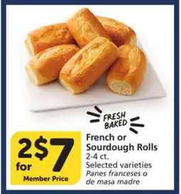 Vons French or Sourdough Rolls offer
