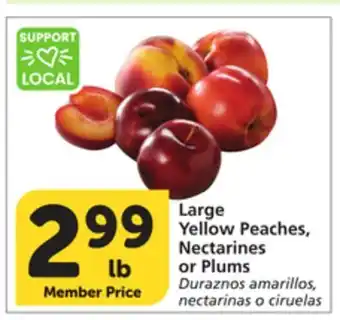 Vons Large Yellow Peaches, Nectarines or Plums offer