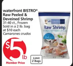 Vons waterfront BISTRO Raw Peeled & Deveined Shrimp offer