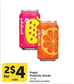 Albertsons Poppi Prebiotic Drinks offer