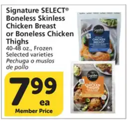 Vons Signature SELECT Boneless Skinless Chicken Breast or Boneless Chicken Thighs offer