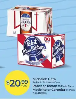 Rite Aid Michelob Ultra, Pabst or Tecate or Modelito or Coronita offer