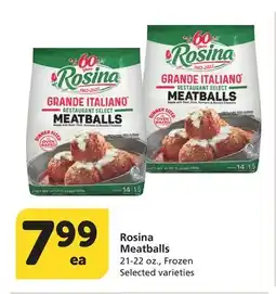 Albertsons Rosina Meatballs offer