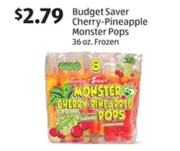 Aldi Budget Saver Cherry-Pineapple Monster Pops offer