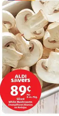 Aldi Sliced White Mushrooms offer