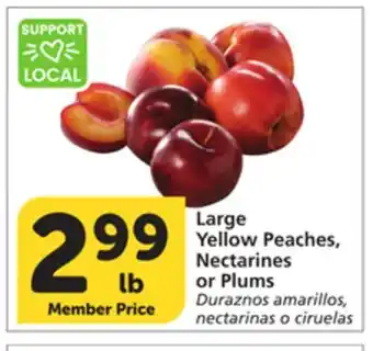 Albertsons Large Yellow Peaches, Nectarines or Plums offer